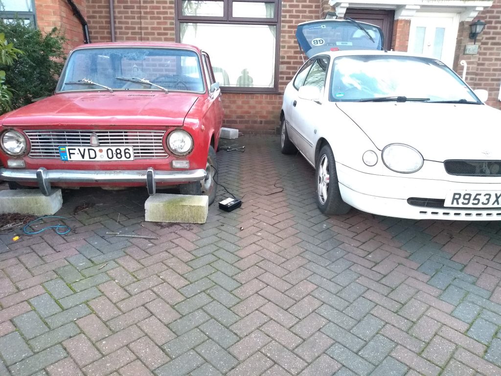 Nikita The Lada: Moldy Oldie 5 Paddy the Toyota Corolla E11 providing an uplifting experience to Nikita's tyres.