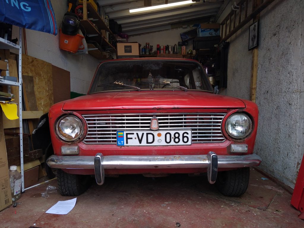 My Lada 2101 sitting inside my garage