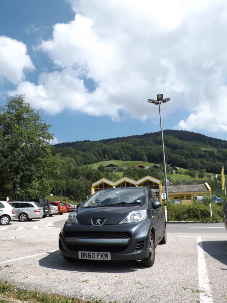 This is my Peugeot 107, in the foothills of somewhere in Austria. The Mini's spiritual successor!