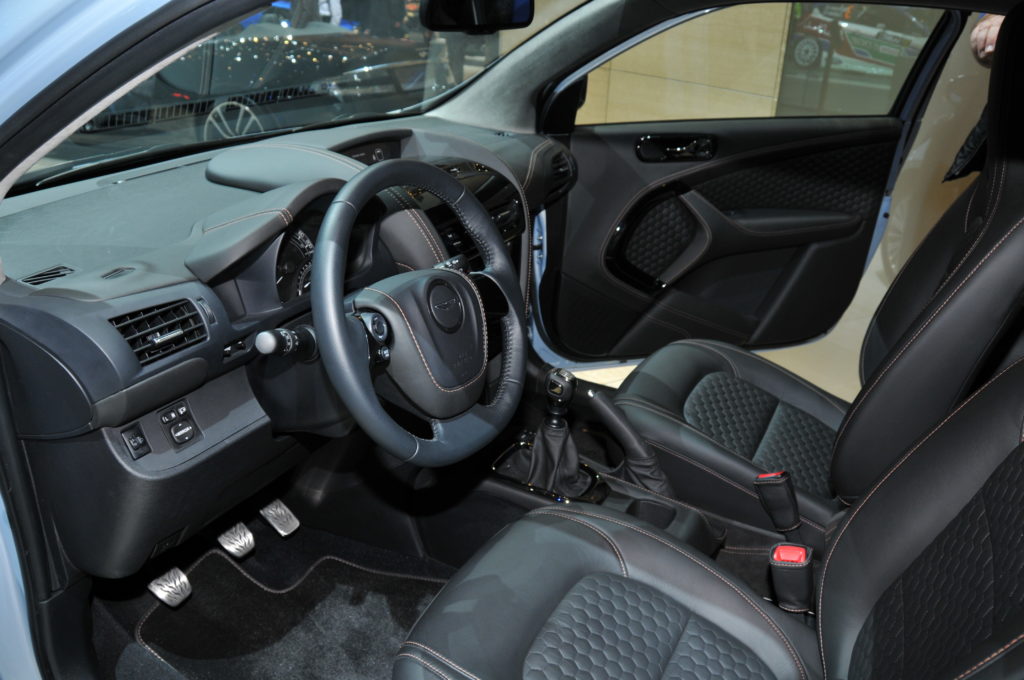 The interior of the Aston Martin Cygnet was awash with leather and Alcantara. Anything to justify the £30,000 price tag!