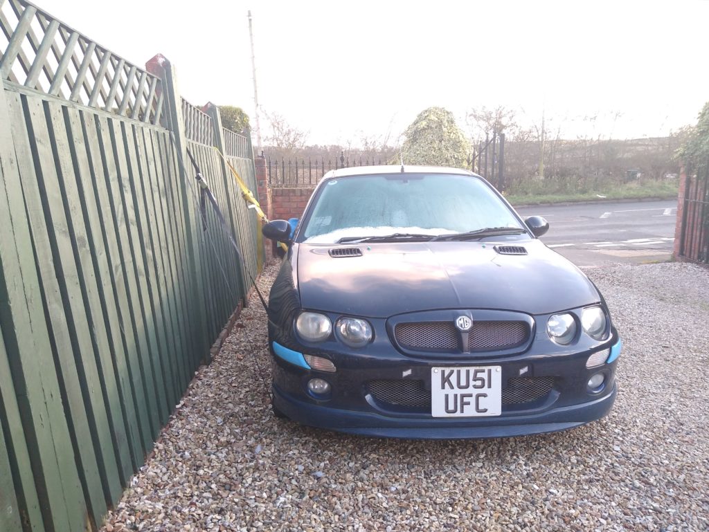 Conor the 2001 Rover 25/MG ZR still awaits it's destiny, giving it's engine and interior to Nikita the Lada.